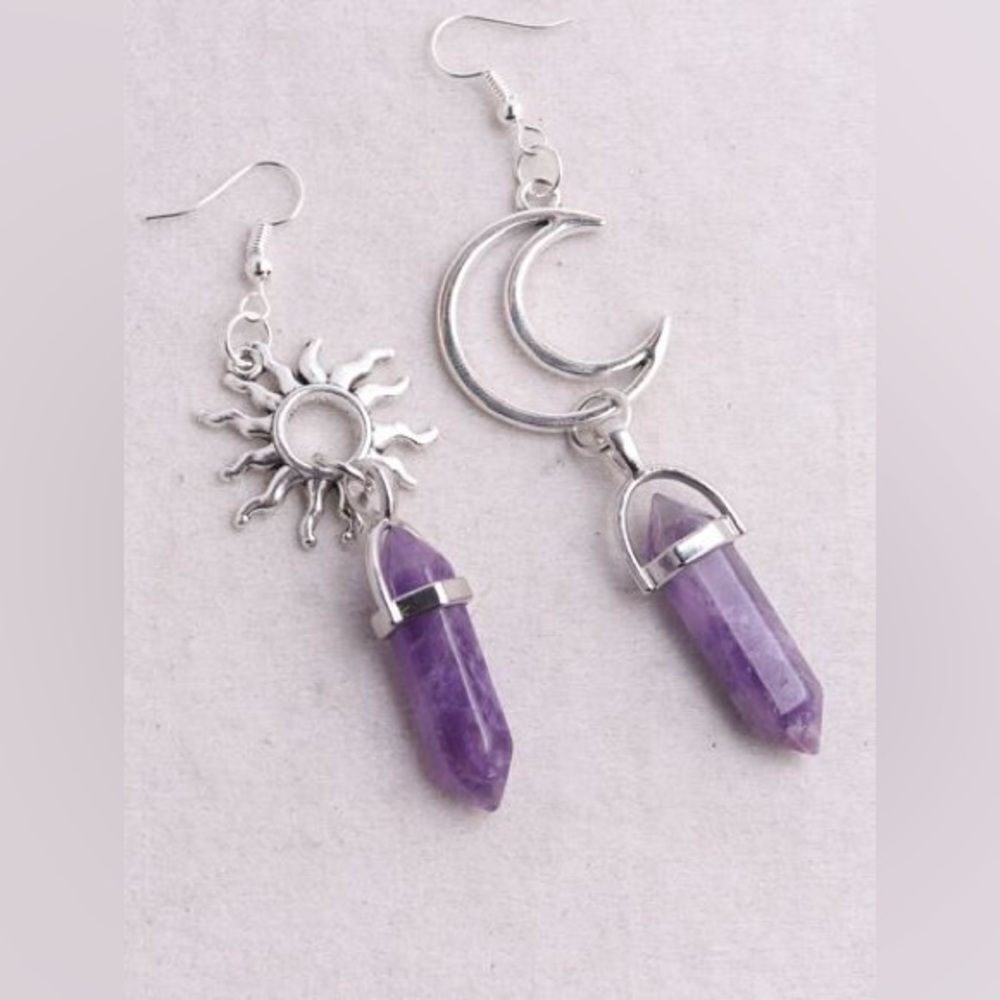 Stone drop earrings N1096
